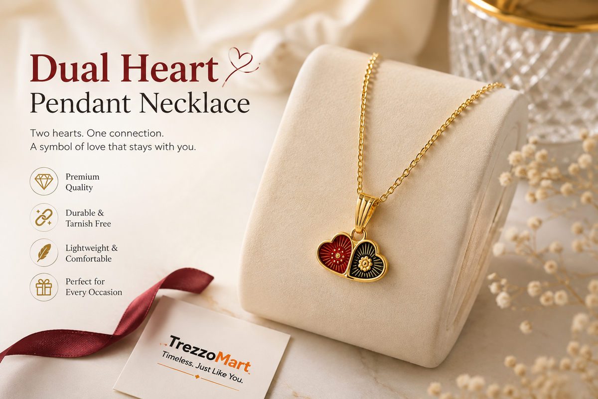 Dual Heart Pendant Necklace