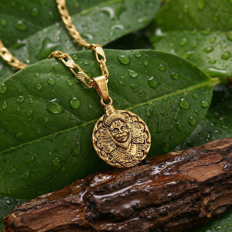 Lord Hanuman Pendant with Chain – Devotional Spiritual Jewelry