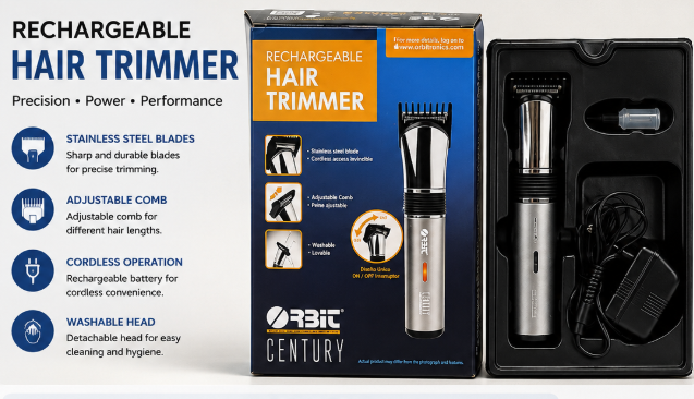 Orbit Rechargeable Hair Trimmer For Men (1 Pc)