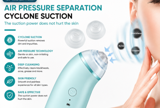 0288 Vacuum Blackhead Machine Reduce Spot Mini Handheld Lifting Massage Facial Blackhead Remover For Skin Care (1 Pc)