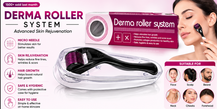1280 Derma Roller Anti Ageing And Facial Scrubs Polishes Scar Removal Hair Regrowth
