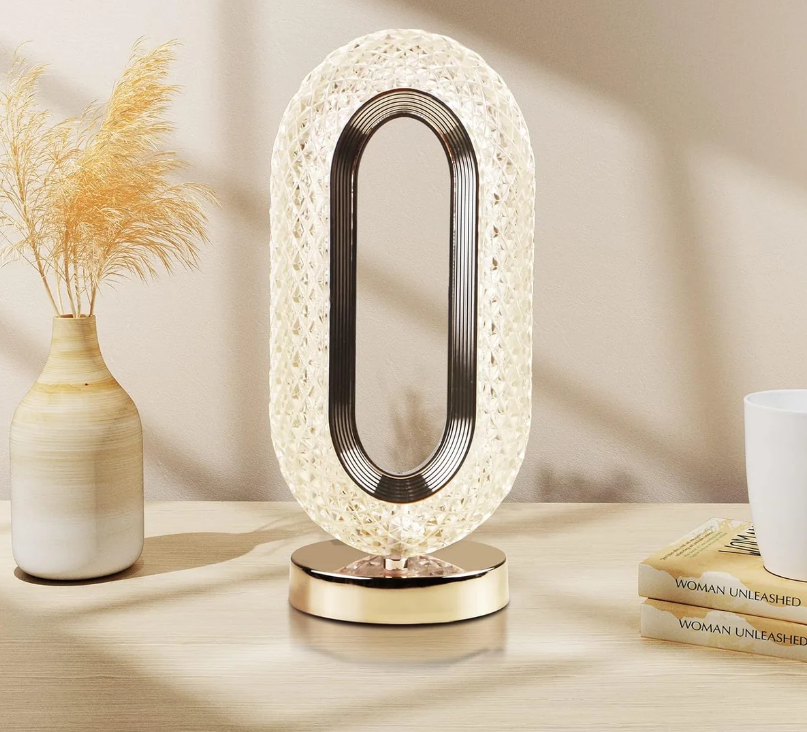 Touch Control Crystal Table Desk Lamp