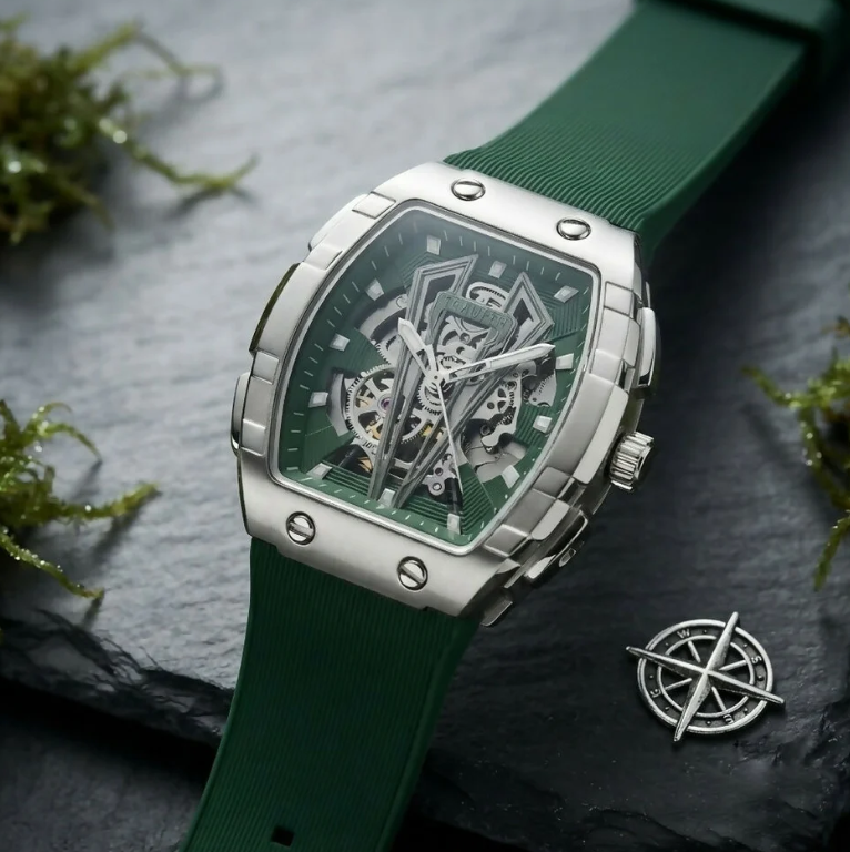 Men's Luxury Skeleton Dial Analog Wrist Watch Premium Style