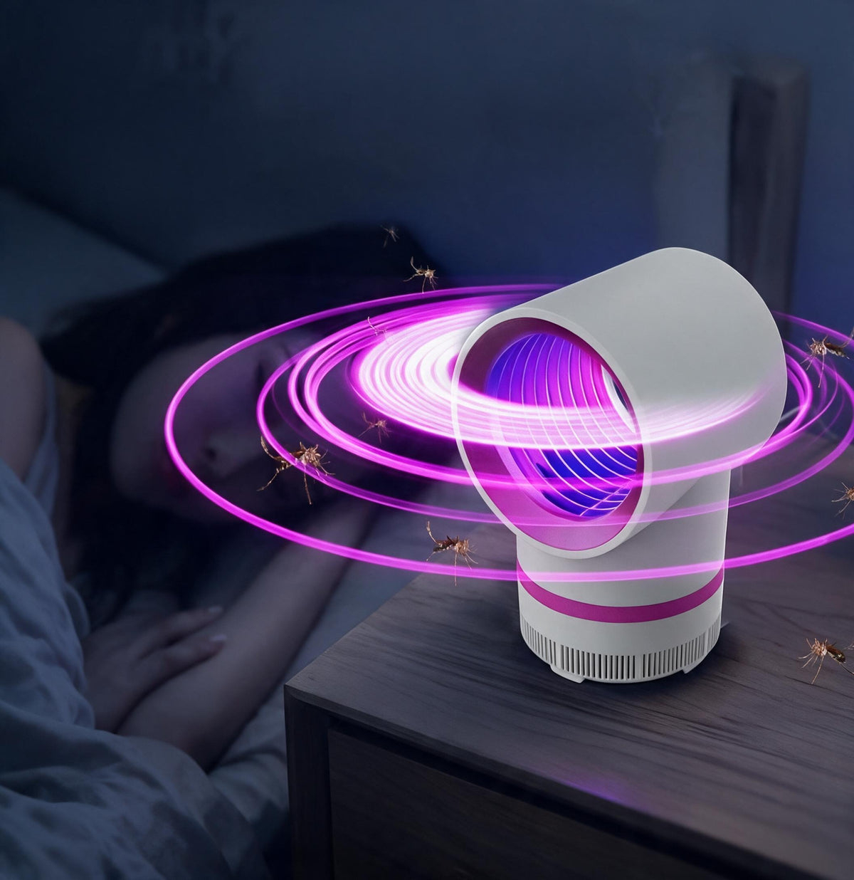 USB Electric Mosquito Killer Lamp – Silent, Baby-Safe Trap